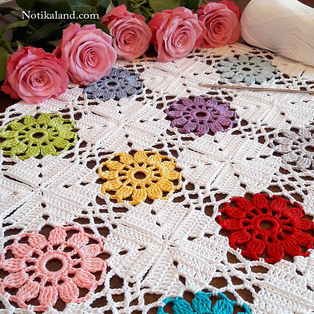 Crochet pattern for blanket,doily,tablecloth
