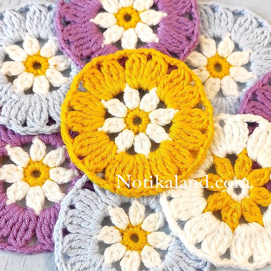 How to crochet Flower Motif