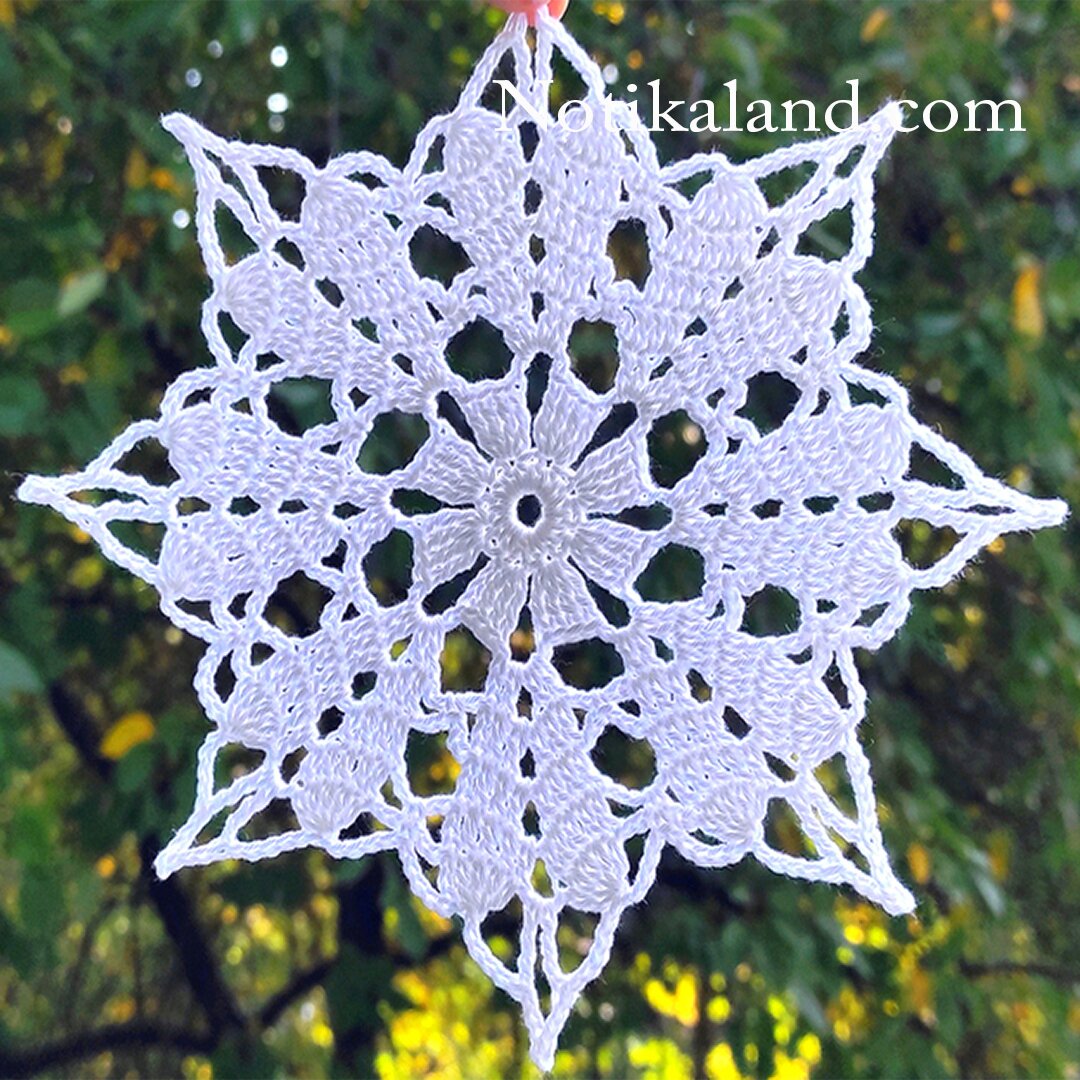 Snowflake pattern How to crochet