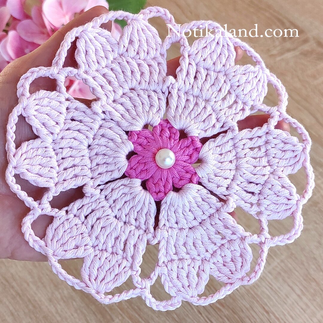 Crochet Flower Doily Tutorial EASY