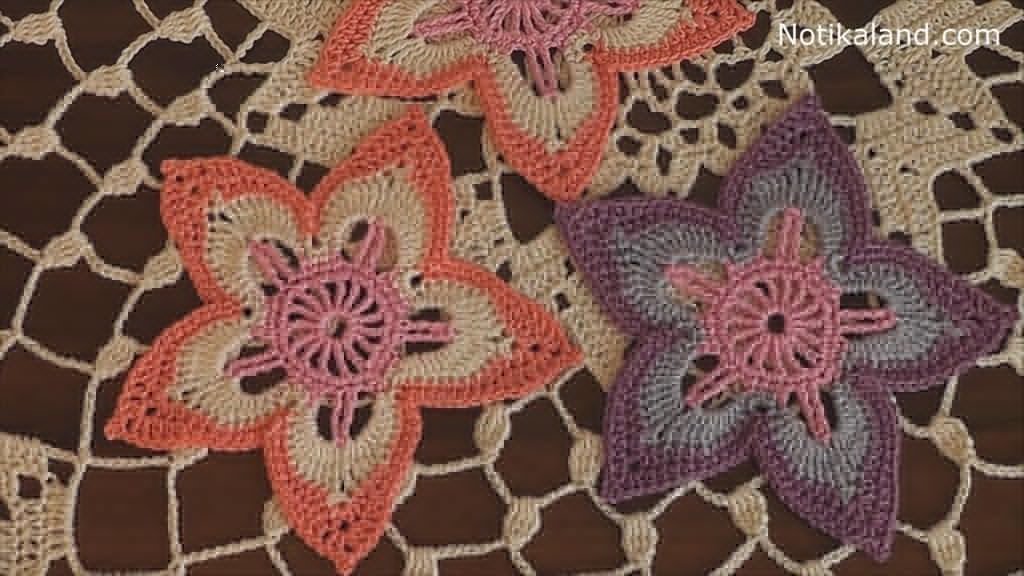 Crochet Irish flower pattern