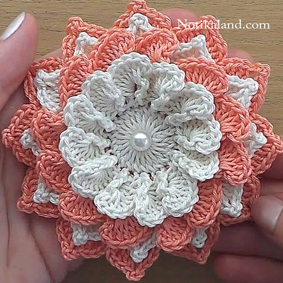 Crochet flower Easy tutorial