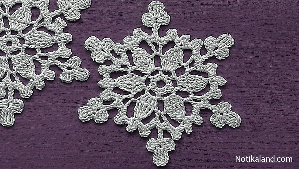 Crochet Snowflake Decoration for christmas tree