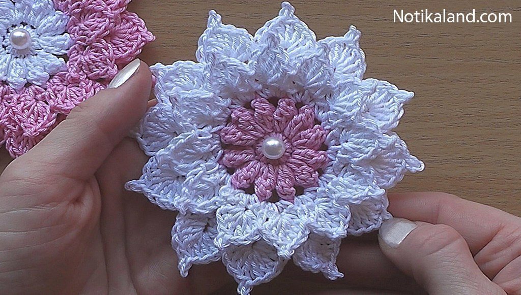 DIY crochet flower for decor 
