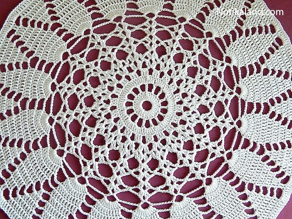 Crochet doily, rug.Diagram.