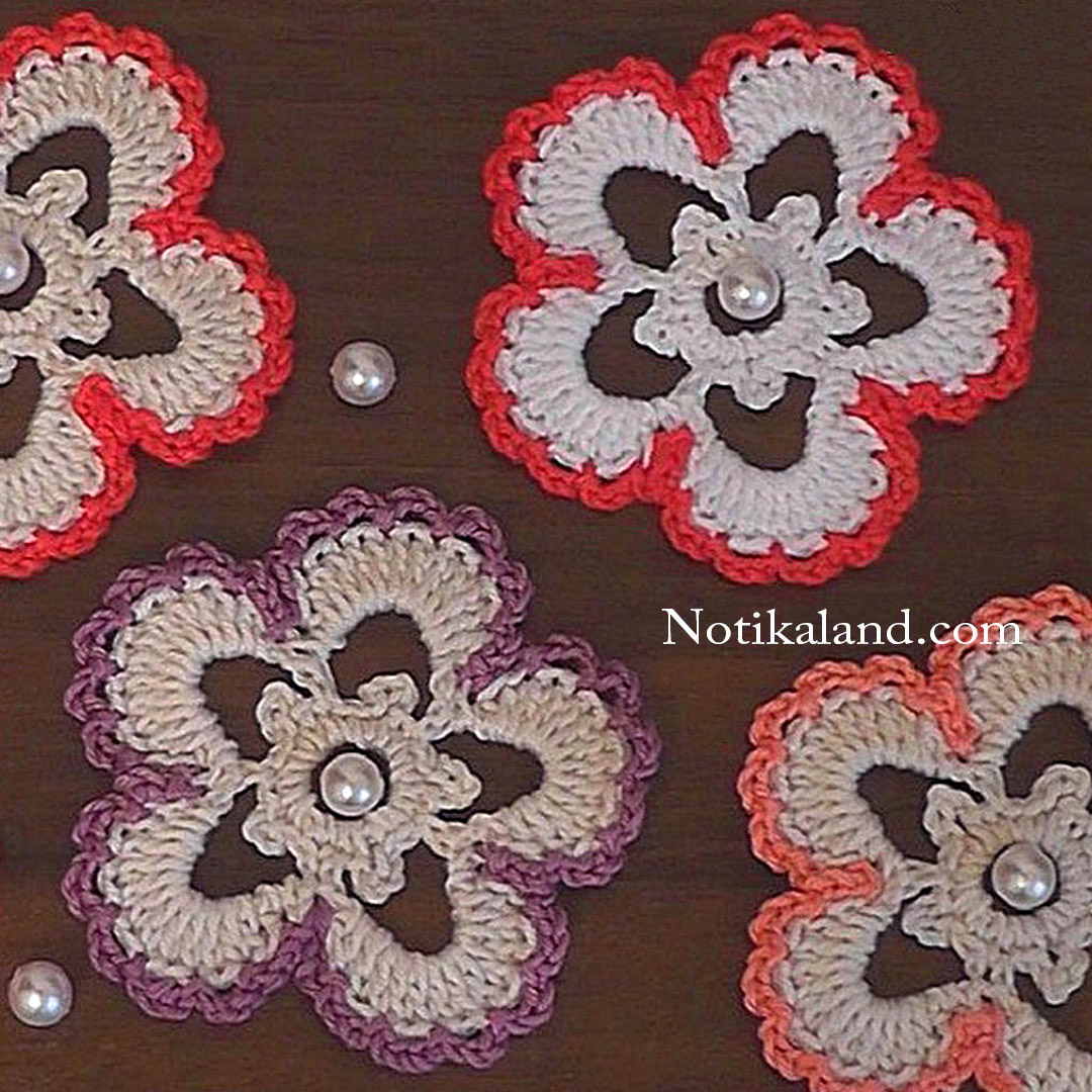 Crochet flower applique EASY Tutorial