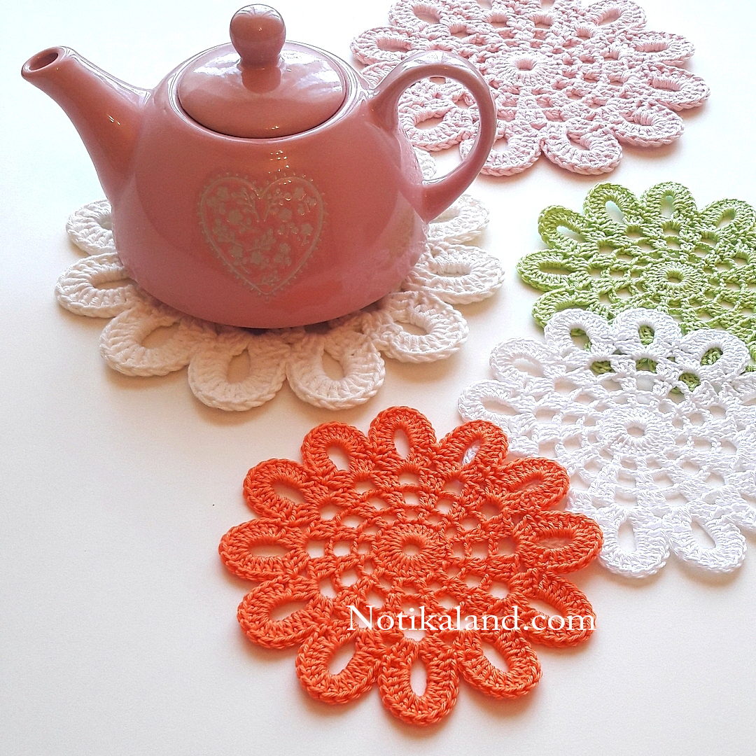 CROCHET Doily Coaster. EASY Tutorial. 1